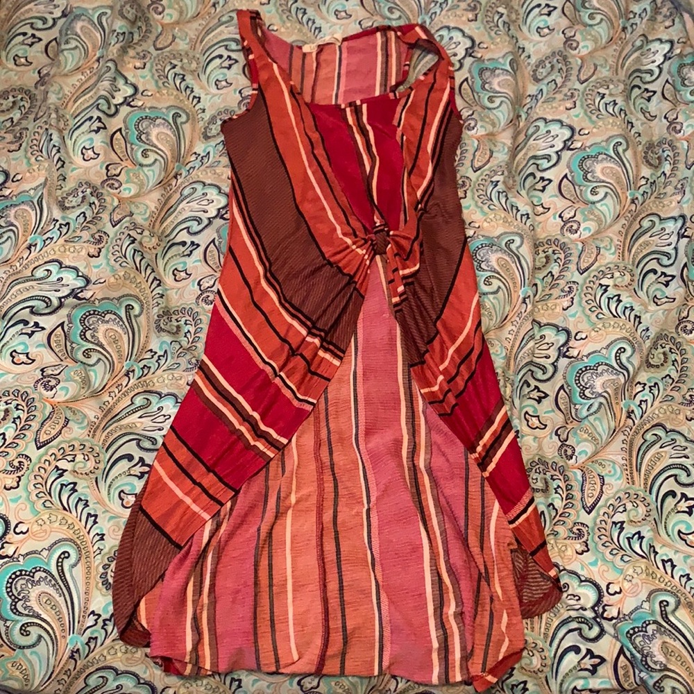 Multicolor swimsuit cover dress